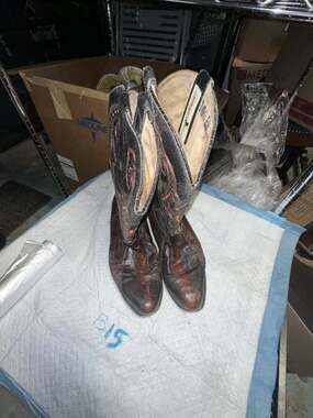 Rogers Boots Men's Western Cowboy Boots Brown/Black Size 10.5 EE